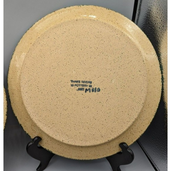 Vtg Three Rivers Pottery Christmas Snowman Plate Dish Amy Coshocton Hand… - Picture 6 of 7